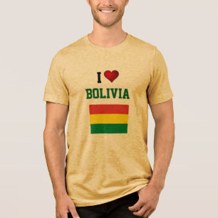 T-SHIRT EN TRI-MATIÈRE J'AIME LA BOLIVIE