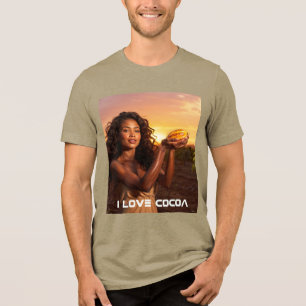 T-SHIRT EN TRI-MATIÈRE J'AIME LE CACAO