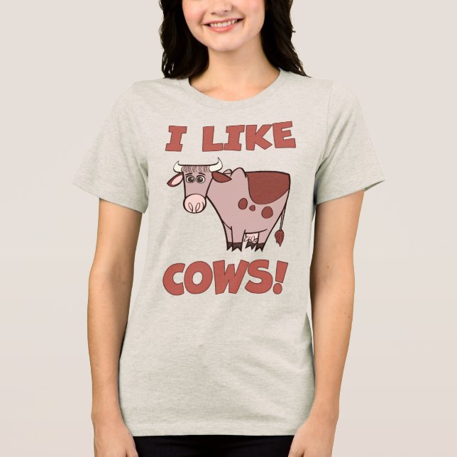 T-shirt En Tri-matière J'Aime Les Vaches ! (Recto)