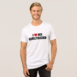 T-SHIRT EN TRI-MATIÈRE J'AIME MA COPINE