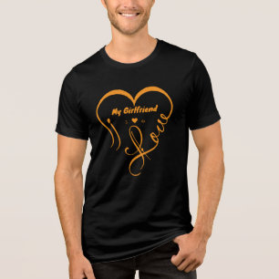 T-shirt En Tri-matière J'aime ma petite amie - J'♥ Nous