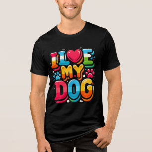 T-shirt En Tri-matière J'Aime Mon Chien
