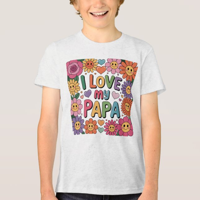 T-shirt En Tri-matière J'aime mon papa (Recto)