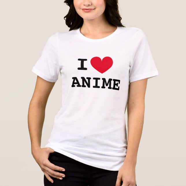 T-shirt En Tri-matière J'aime t-shirt anime pour les amateurs de dessins  (Recto)