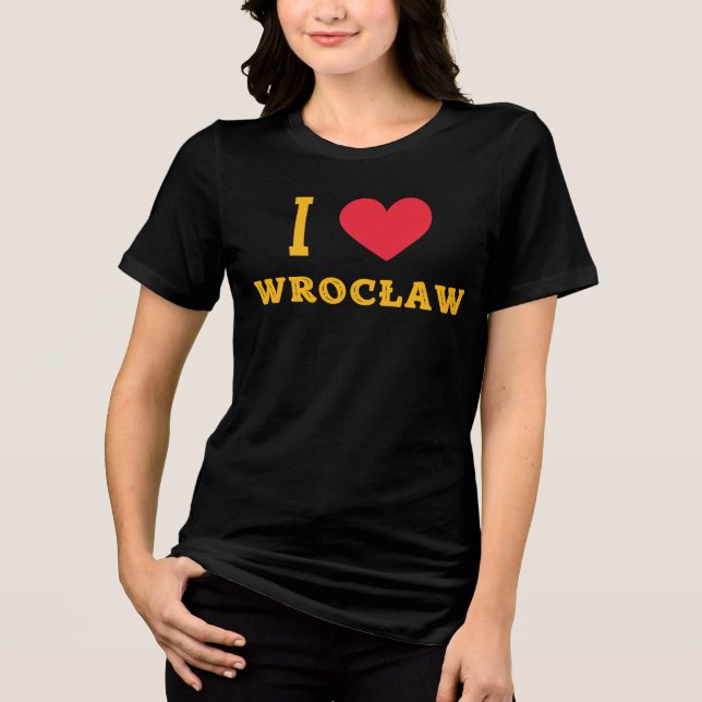 T-shirt En Tri-matière j'aime Wrocław (Recto)