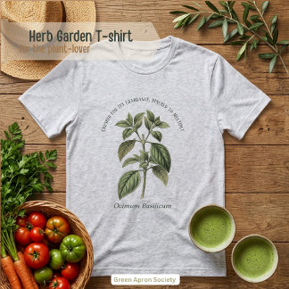 T-shirt En Tri-matière Jardin botanique d'Ocimum Basilicum Basil