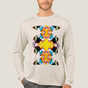 T-shirt En Tri-matière Jaune Bleu Bleu Vert Sud-Ouest Étendu Mandala