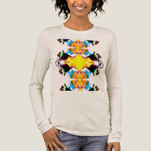 T-shirt En Tri-matière Jaune Bleu Bleu Vert Sud-Ouest Étendu Mandala