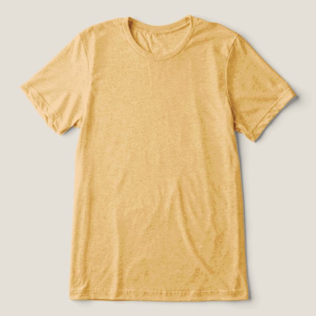 T-shirt En Tri-matière Jaune Moutarde Uni Vierge Rien sur le Devant (Design Recto)