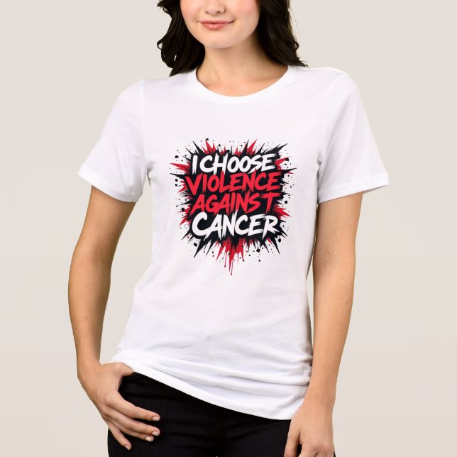 T-shirt En Tri-matière "Je choisis la violence contre le cancer" (Recto)