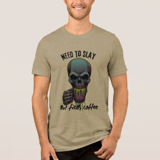 T-shirt En Tri-matière Je dois détruire mais d'abord du café