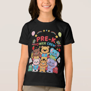 T-shirt En Tri-matière "Je fais partie de la Power Crew de pré-maternelle