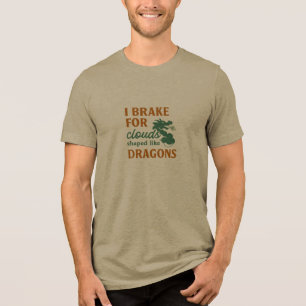 T-shirt En Tri-matière Je freine pour les nuages en forme de dragons