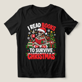 T-shirt En Tri-matière Je lis des livres Squelette drôle lisant un livre