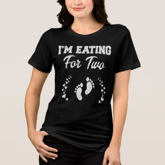 T-shirt En Tri-matière Je mange pour deux mères amusantes