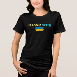 T-shirt En Tri-matière Je me tiens en Ukraine - Soutien & Solidarité Desi