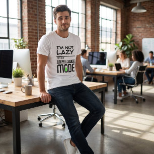 T-shirt En Tri-matière Je ne suis pas paresseux   Batterie faible design 