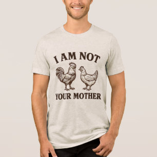 T-shirt En Tri-matière Je ne suis pas votre mère coq et poule
