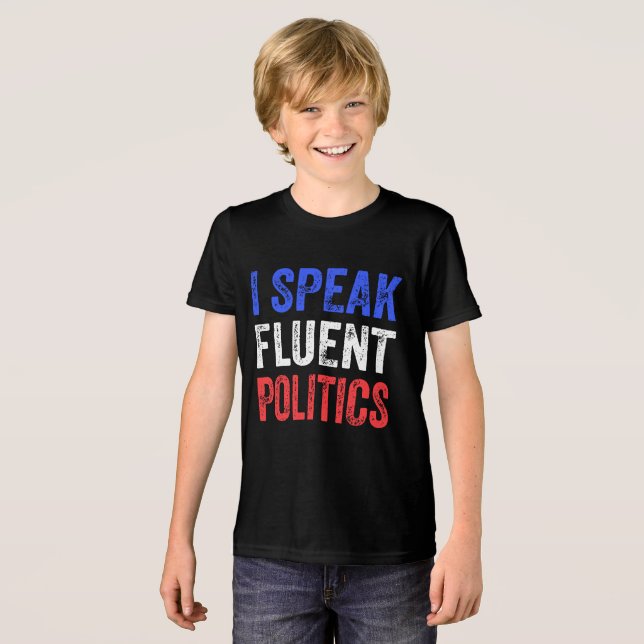 T-shirt En Tri-matière Je Parle Politique Fluente Drôle Politique (Recto plein)