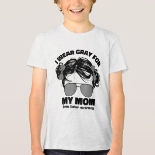 T-shirt En Tri-matière Je Porte Gary Pour Ma Mère Cerveau Tumeur Sensibil