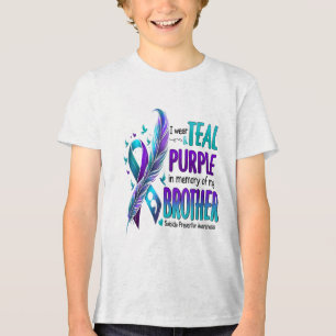 T-shirt En Tri-matière Je Porte Turquoise &amp; Purple Pour Mon Frère Sui