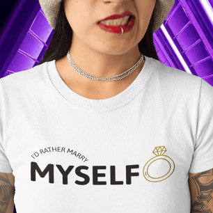 T-shirt En Tri-matière Je Préférerais Me Marier Chemise - Gold Ring