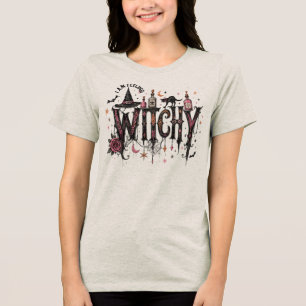 T-shirt En Tri-matière Je ressens une typographie de vibe sorcière Hallow