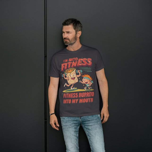 T-shirt En Tri-matière Je suis dans Fitness Fit'ness Burrito dans ma bouc (Créateur téléchargé)