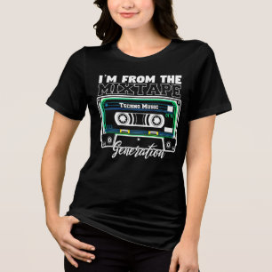 T-shirt En Tri-matière Je suis de la génération Mixtape (Techno Music)