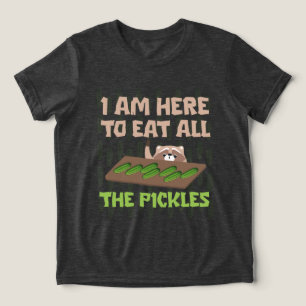 T-shirt En Tri-matière Je suis ici pour manger tous les cornichons Raton
