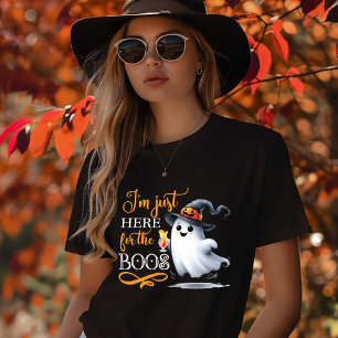T-shirt En Tri-matière Je suis juste là pour les huées Halloween