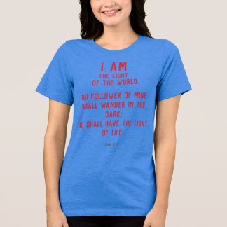 T-shirt En Tri-matière Je suis la lumière du monde Jean 8:12 Chrétien