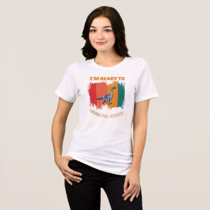 T-shirt En Tri-matière Je suis prêt à écraser la maternelle – Dinosaure