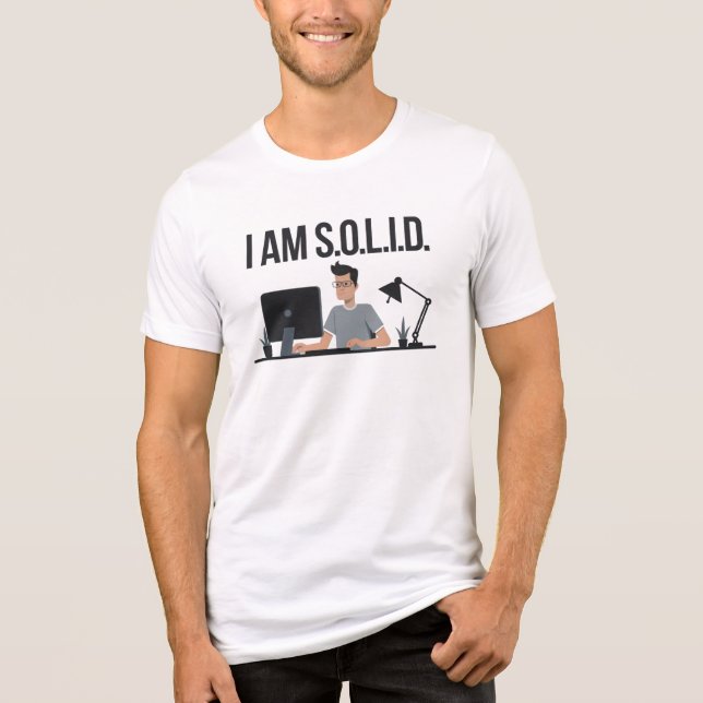 T-shirt En Tri-matière Je suis S.O.L.I.D. (Recto)