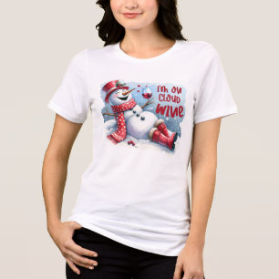 T-shirt En Tri-matière Je suis sur un nuage neuf drôle Bonhomme de neige