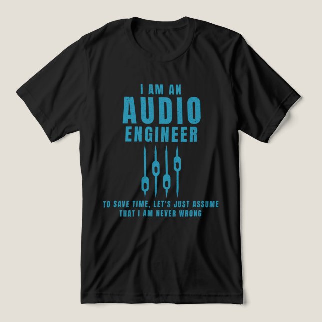 T-shirt En Tri-matière Je suis un ingénieur audio (Design Recto)