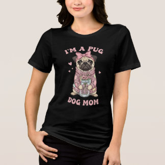 T-shirt En Tri-matière Je suis une maman de chien carlin