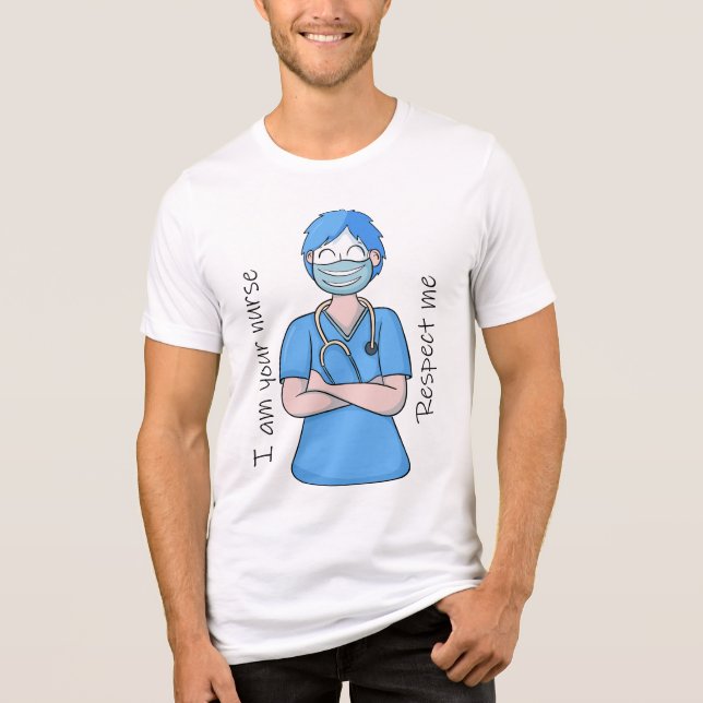 T-shirt En Tri-matière Je Suis Votre Infirmière Respectez-Moi Tee (Recto)