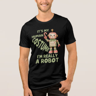 T-shirt En Tri-matière Je suis vraiment un robot, Robots festifs Noël