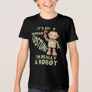 T-shirt En Tri-matière Je suis vraiment un robot, Robots festifs Noël