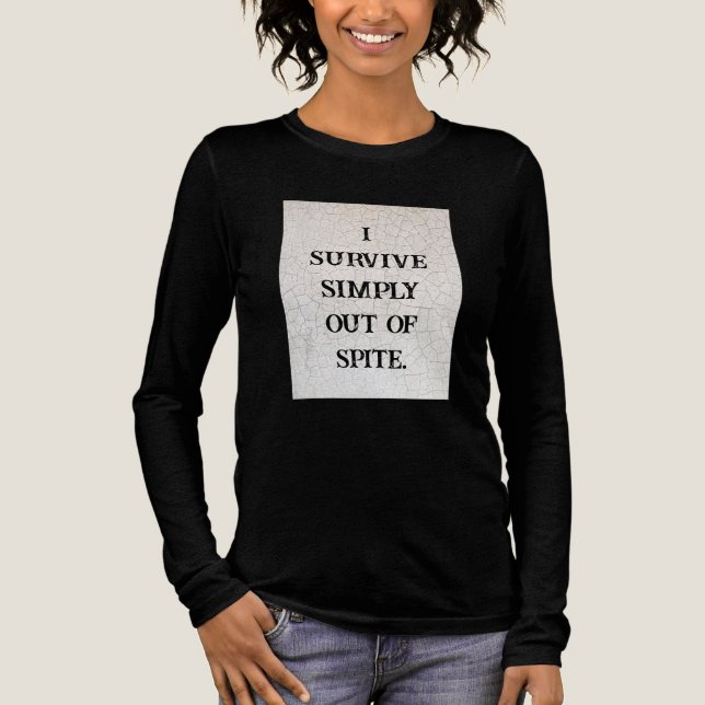 T-shirt En Tri-matière Je Survis Tout Simplement Par Défaut (Recto)