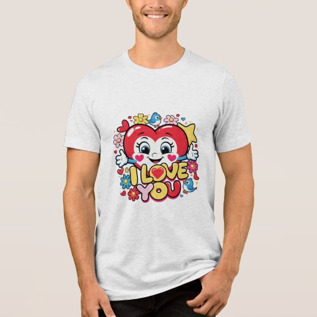T-shirt En Tri-matière Je T'Aime (Recto)