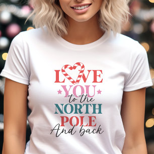 T-shirt En Tri-matière Je t'aime jusqu'au Pôle Nord de Noël
