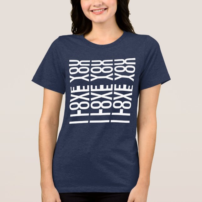 T-shirt En Tri-matière JE T'AIME - Message d'amour caché (Recto)