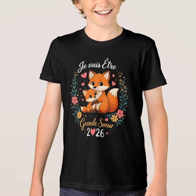 T-shirt En Tri-matière Je Vais être Grande Soeur 2026 (Recto)