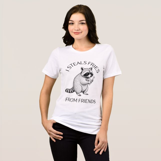 T-shirt En Tri-matière JE VOLE DES Frites À MES AMIS (Recto plein)