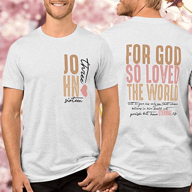 T-shirt En Tri-matière Jean 3:16 Bible Verse Tri-Blend Chemise (Créateur téléchargé)