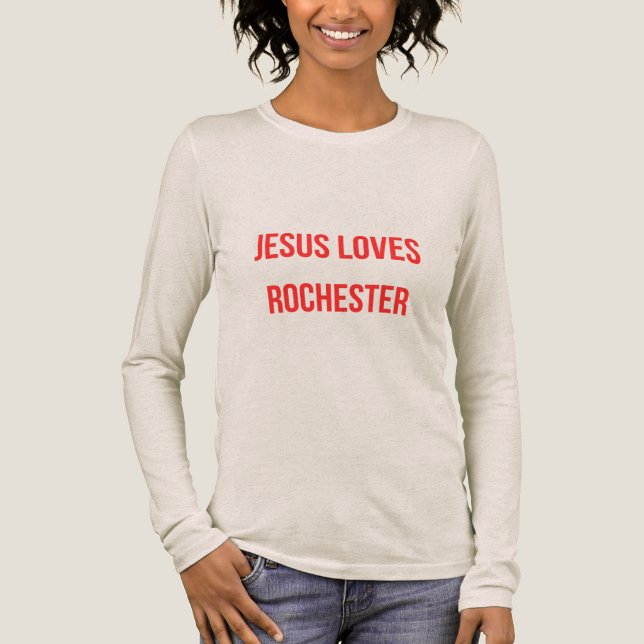 T-shirt En Tri-matière Jésus aime Rochester (Recto)