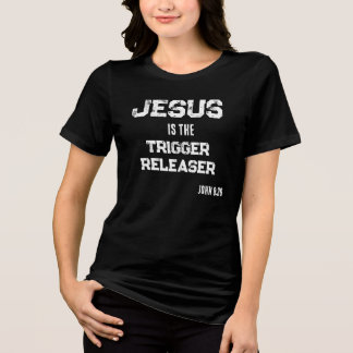 T-shirt En Tri-matière Jésus est le Déclencheur Libérateur Écriture Bibli