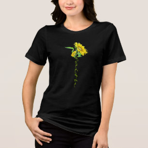 T-shirt En Tri-matière Jésus Fleur de soleil foi Croix christianisme Reli